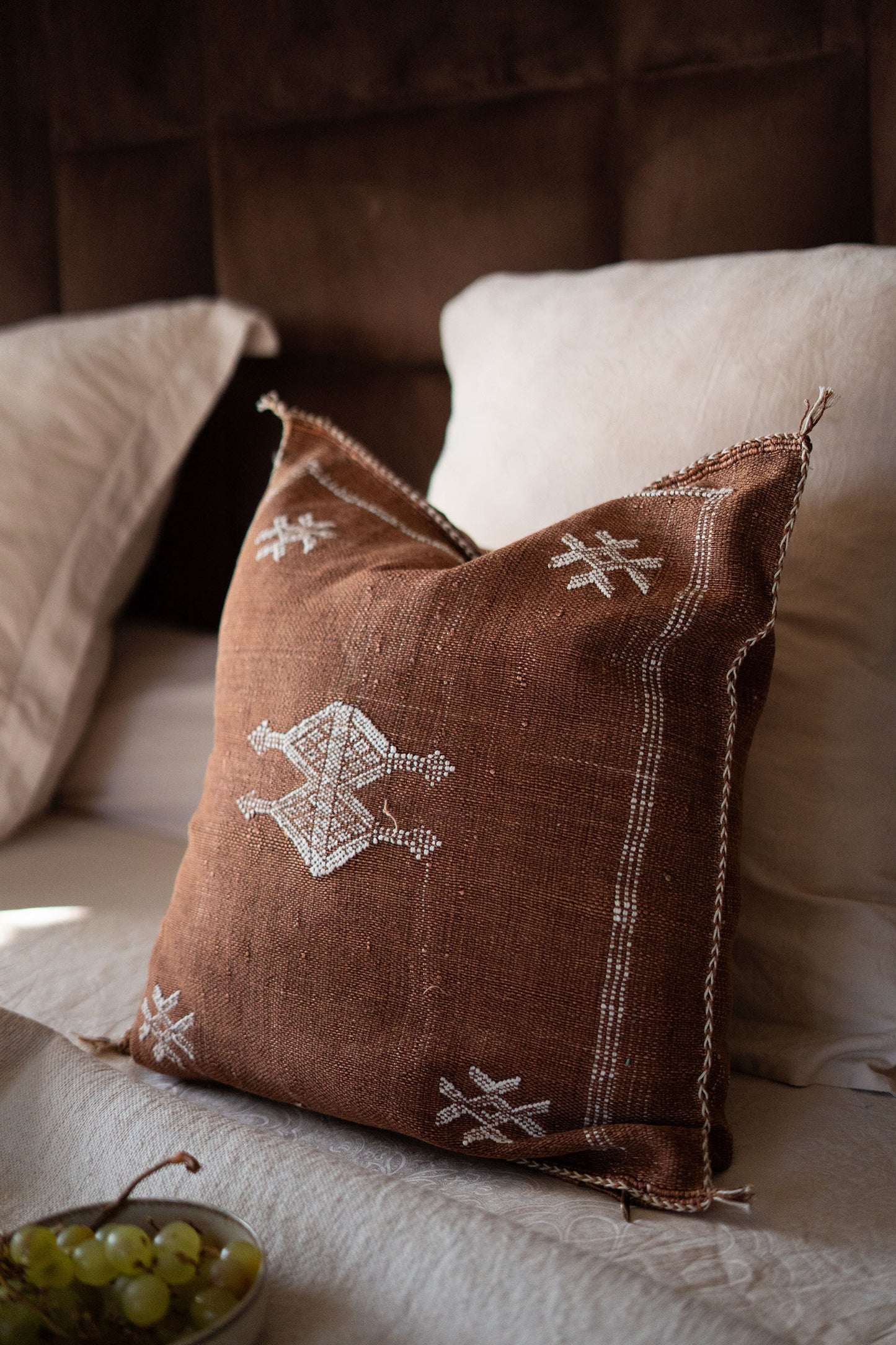 Housse de coussin Kilim Moka